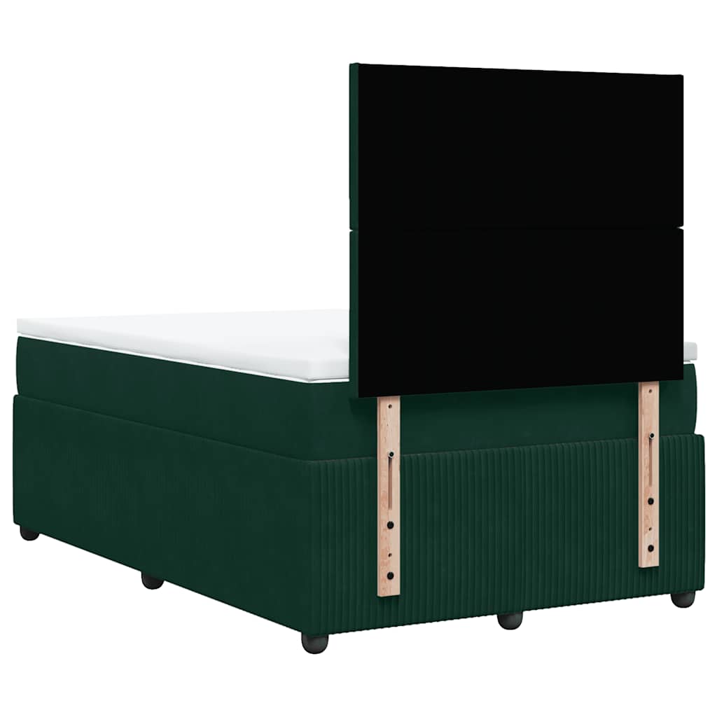 Sommier à lattes de lit et matelas Vert foncé 120x200cm Velours - XIOS