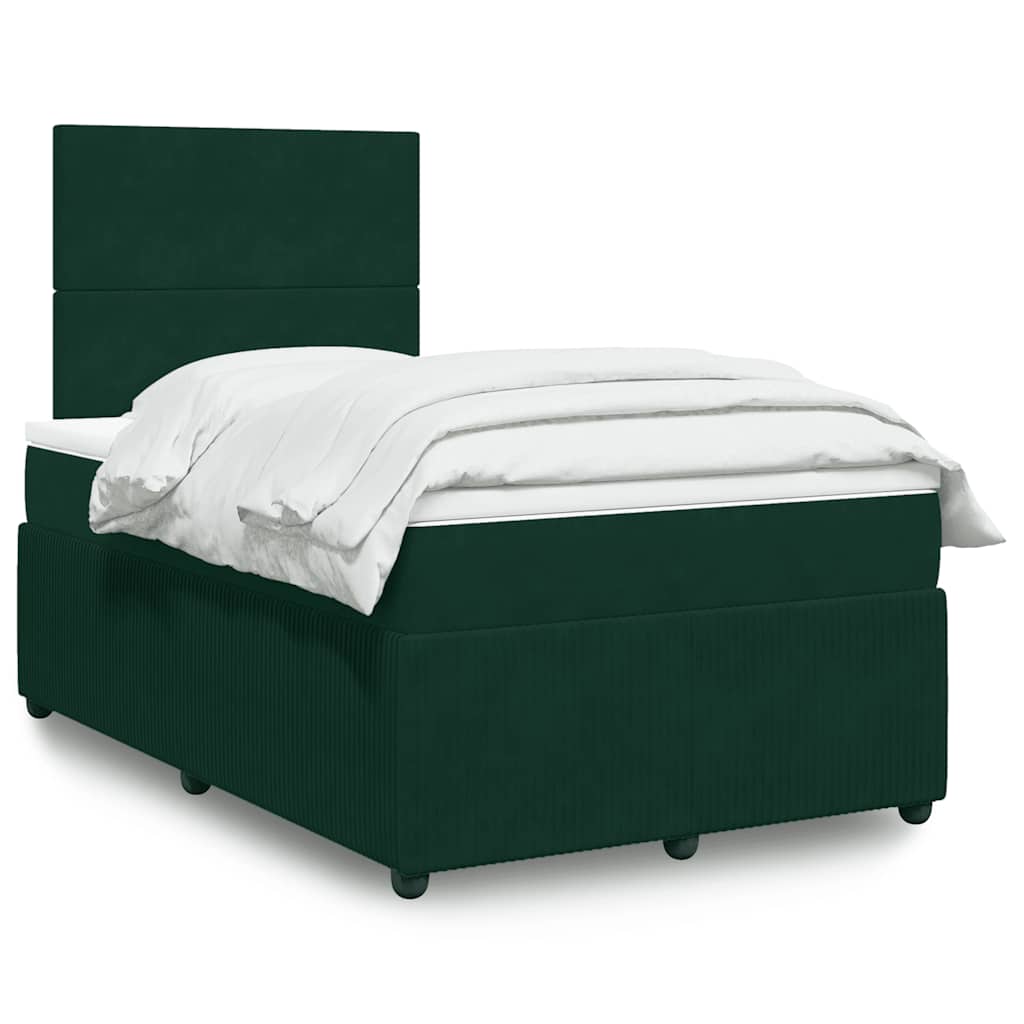 Sommier à lattes de lit et matelas Vert foncé 120x200cm Velours - XIOS