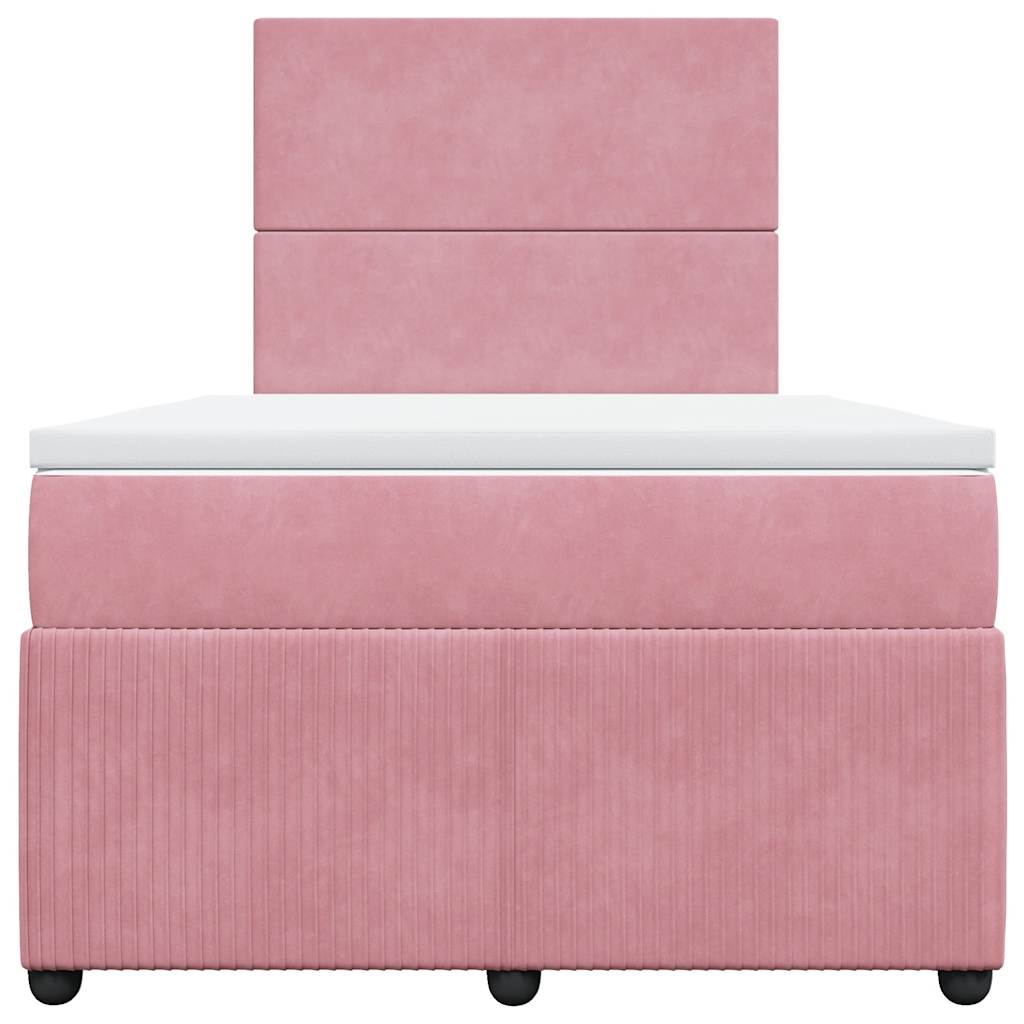 Sommier à lattes de lit avec matelas Rose 120x200 cm Velours - XIOS