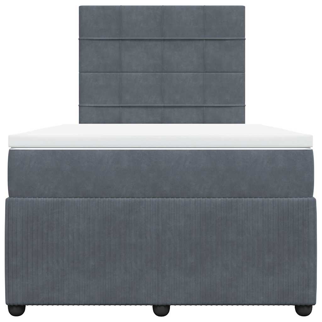 Sommier à lattes de lit et matelas Gris foncé 120x200cm Velours - XIOS