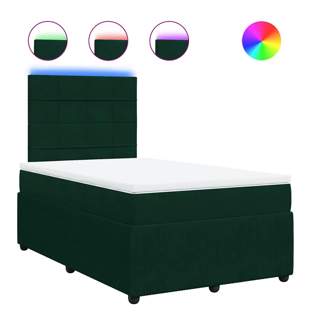 Sommier à lattes de lit et matelas Vert foncé 120x200cm Velours - XIOS
