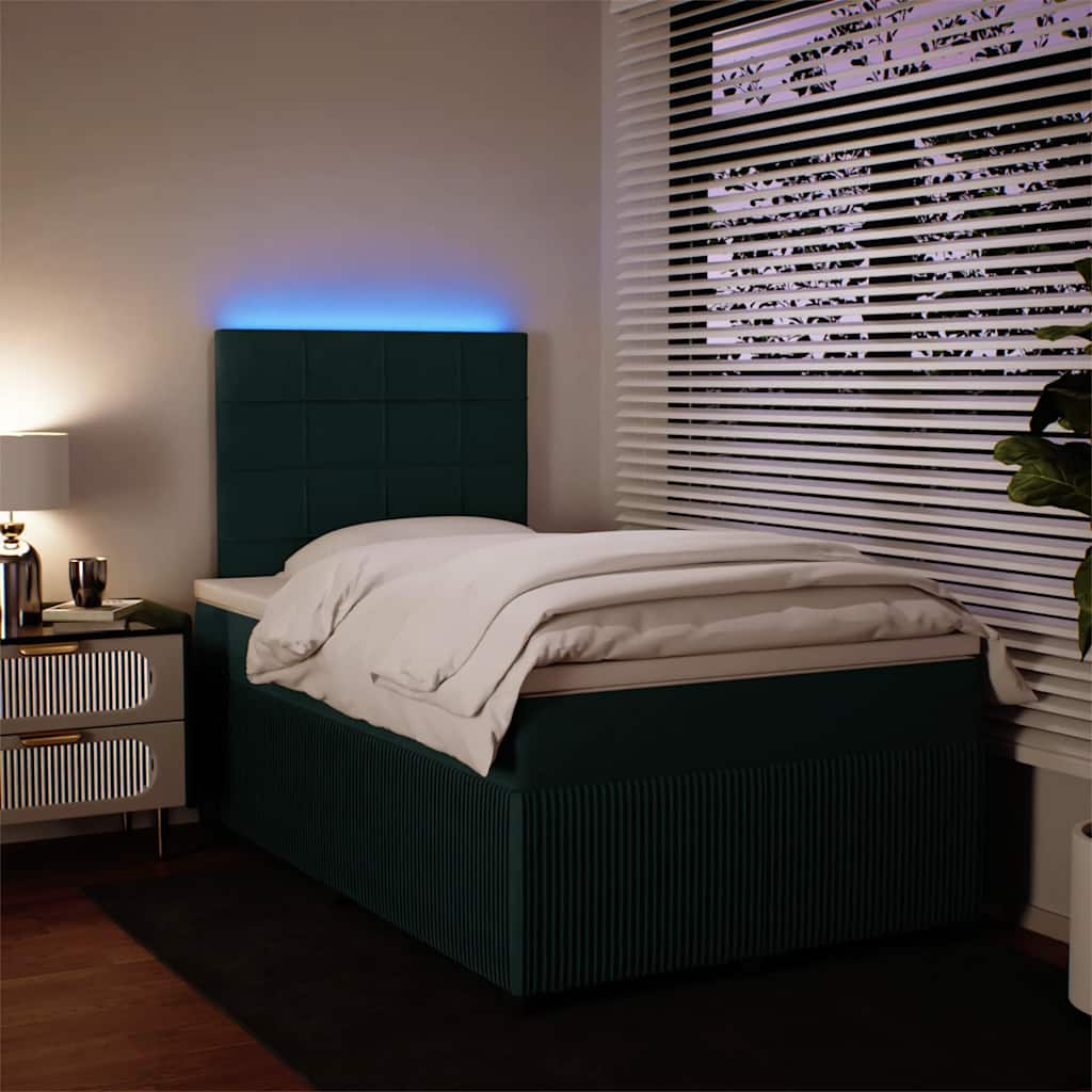 Sommier à lattes de lit et matelas Vert foncé 120x200cm Velours - XIOS