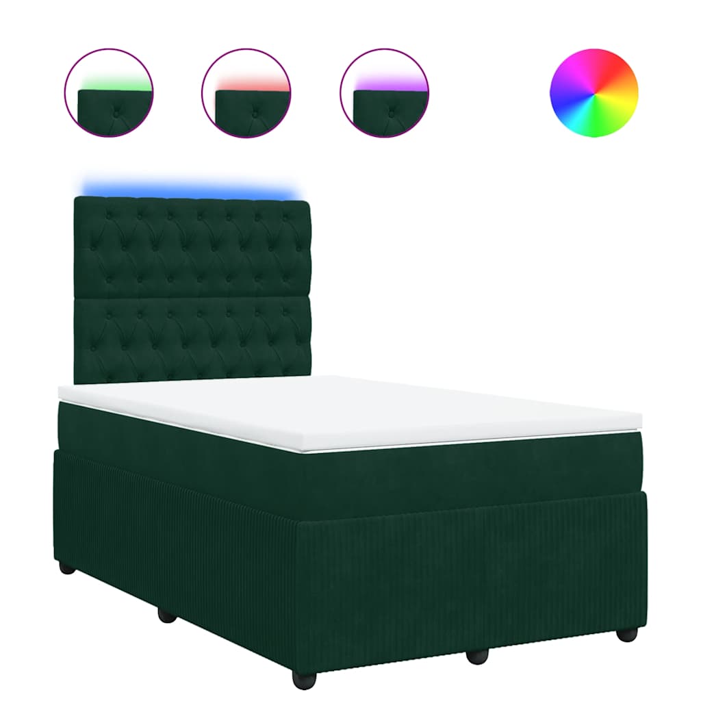 Sommier à lattes de lit et matelas Vert foncé 120x200cm Velours - XIOS