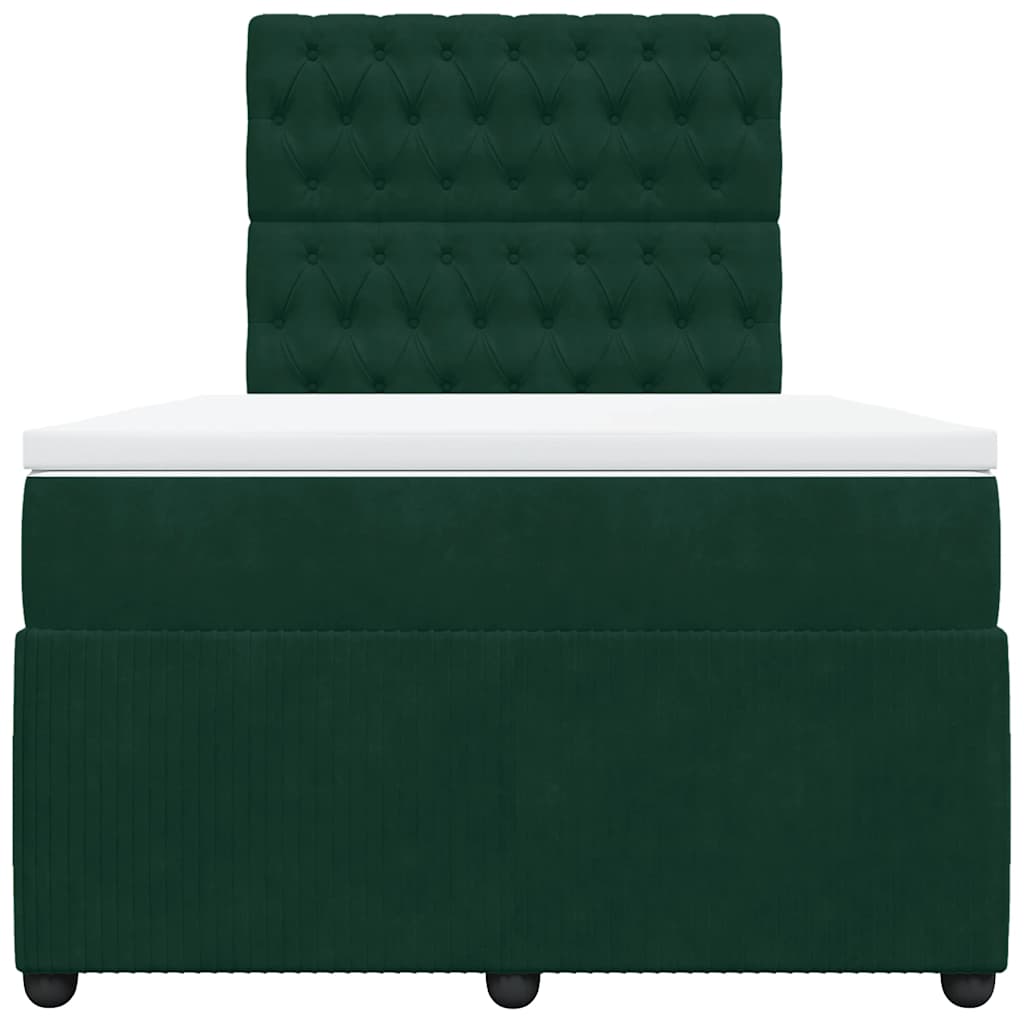 Sommier à lattes de lit et matelas Vert foncé 120x200cm Velours - XIOS