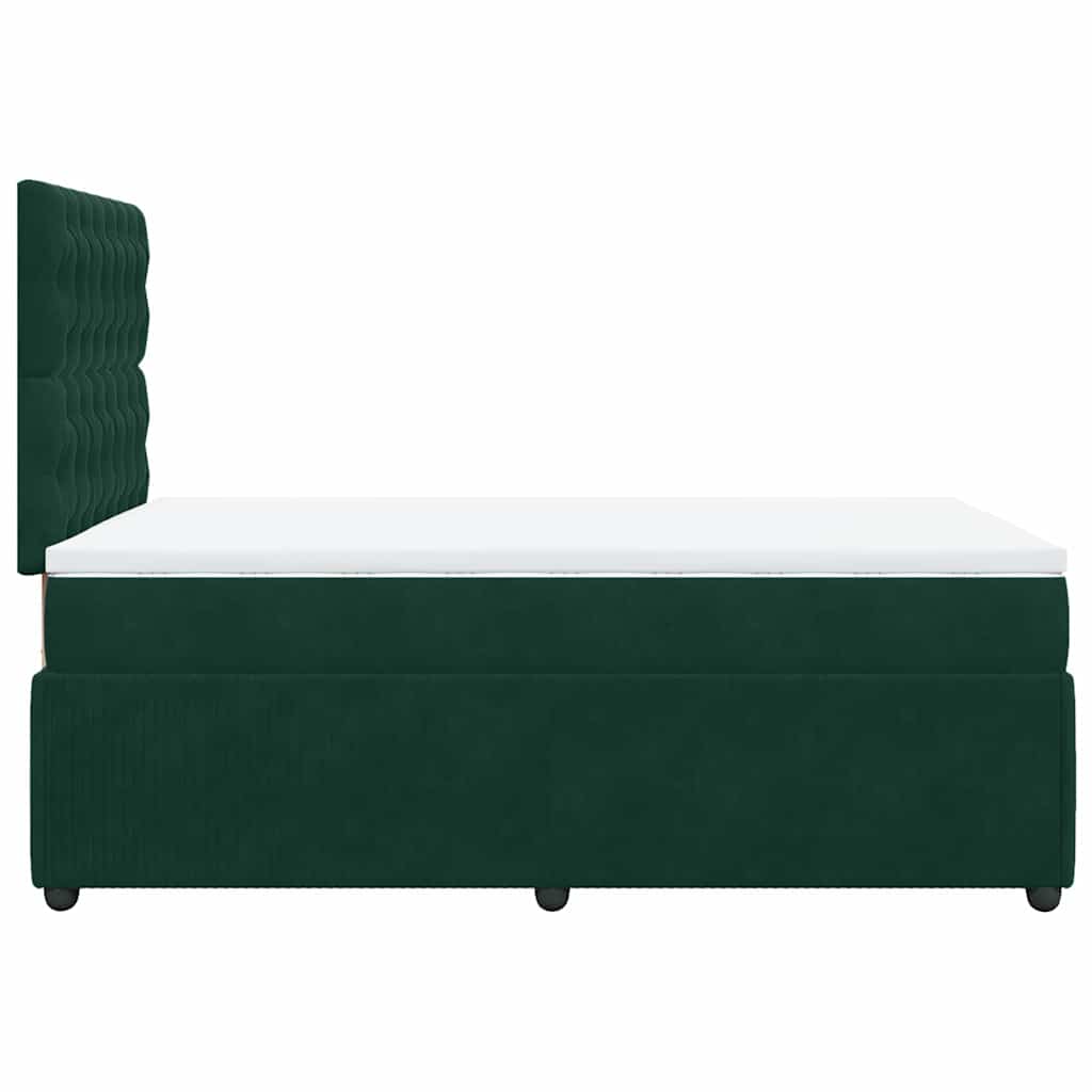 Sommier à lattes de lit et matelas Vert foncé 120x200cm Velours - XIOS