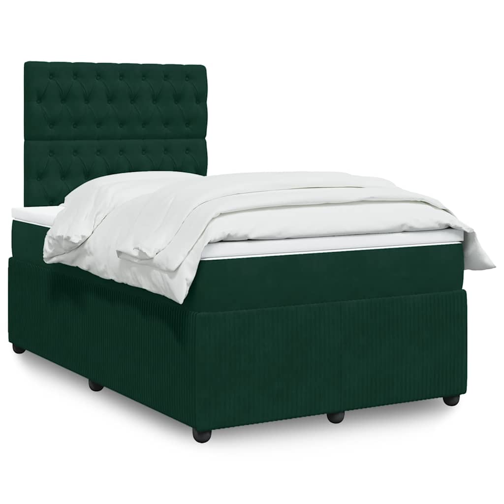 Sommier à lattes de lit et matelas Vert foncé 120x200cm Velours - XIOS