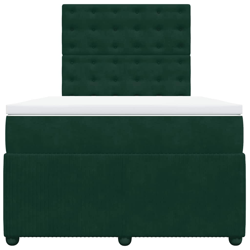 Sommier à lattes de lit et matelas Vert foncé 120x200cm Velours - XIOS