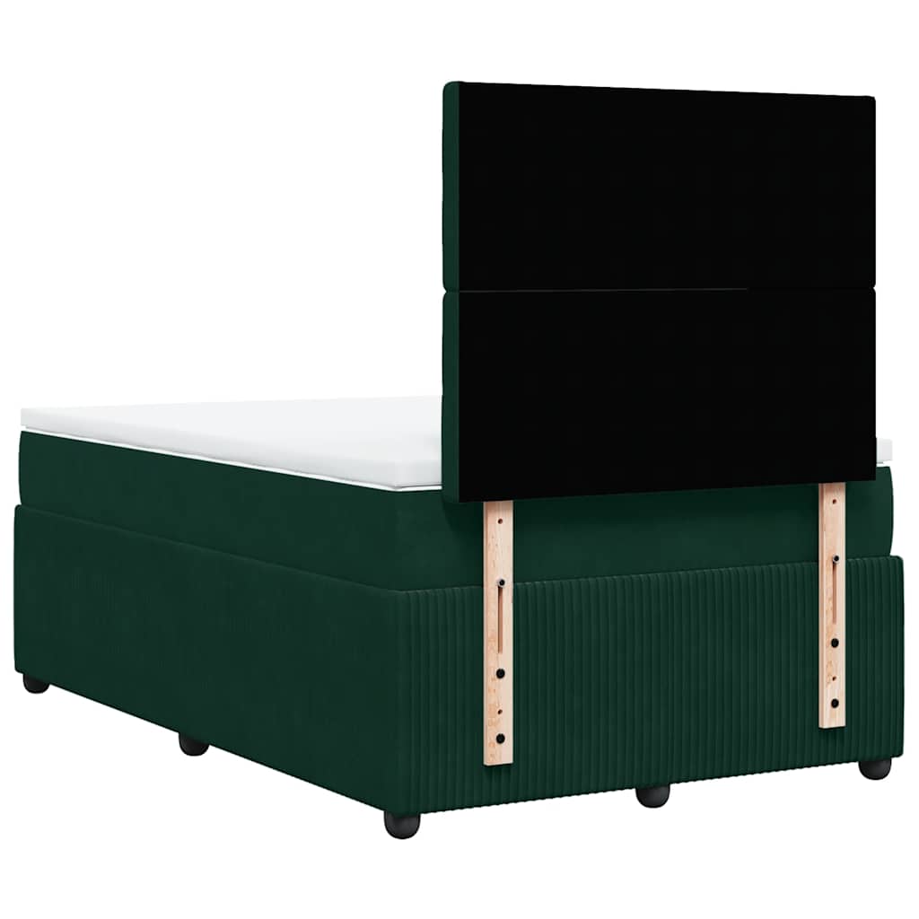 Sommier à lattes de lit et matelas Vert foncé 120x200cm Velours - XIOS