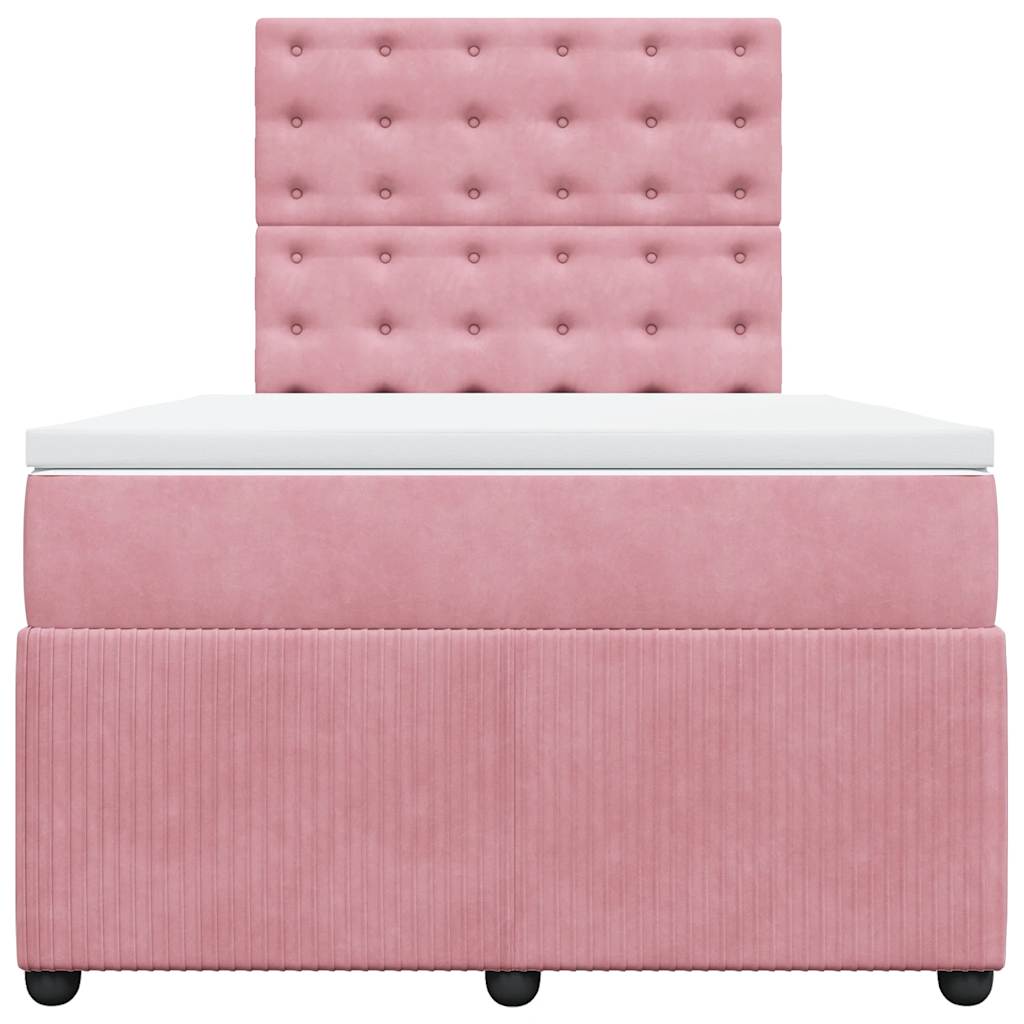 Sommier à lattes de lit avec matelas Rose 120x200 cm Velours - XIOS