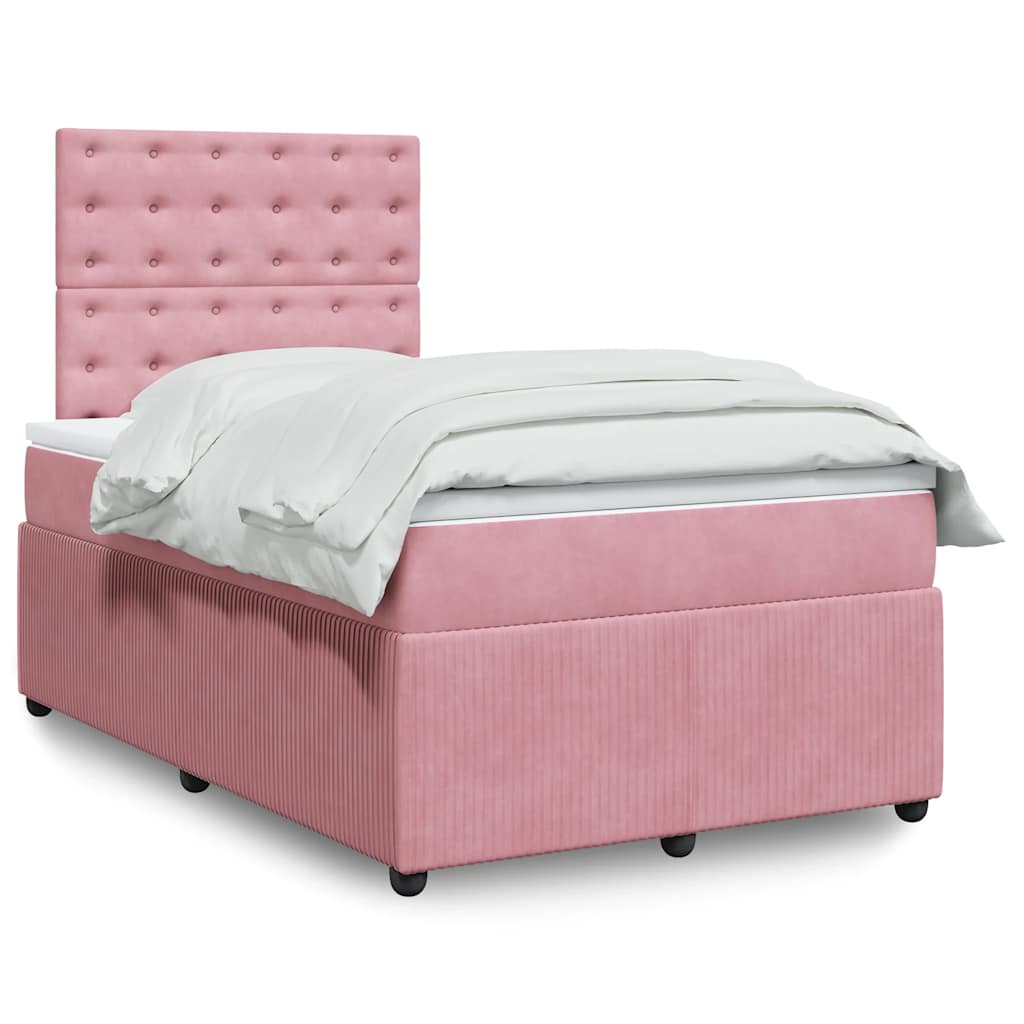 Sommier à lattes de lit avec matelas Rose 120x200 cm Velours - XIOS