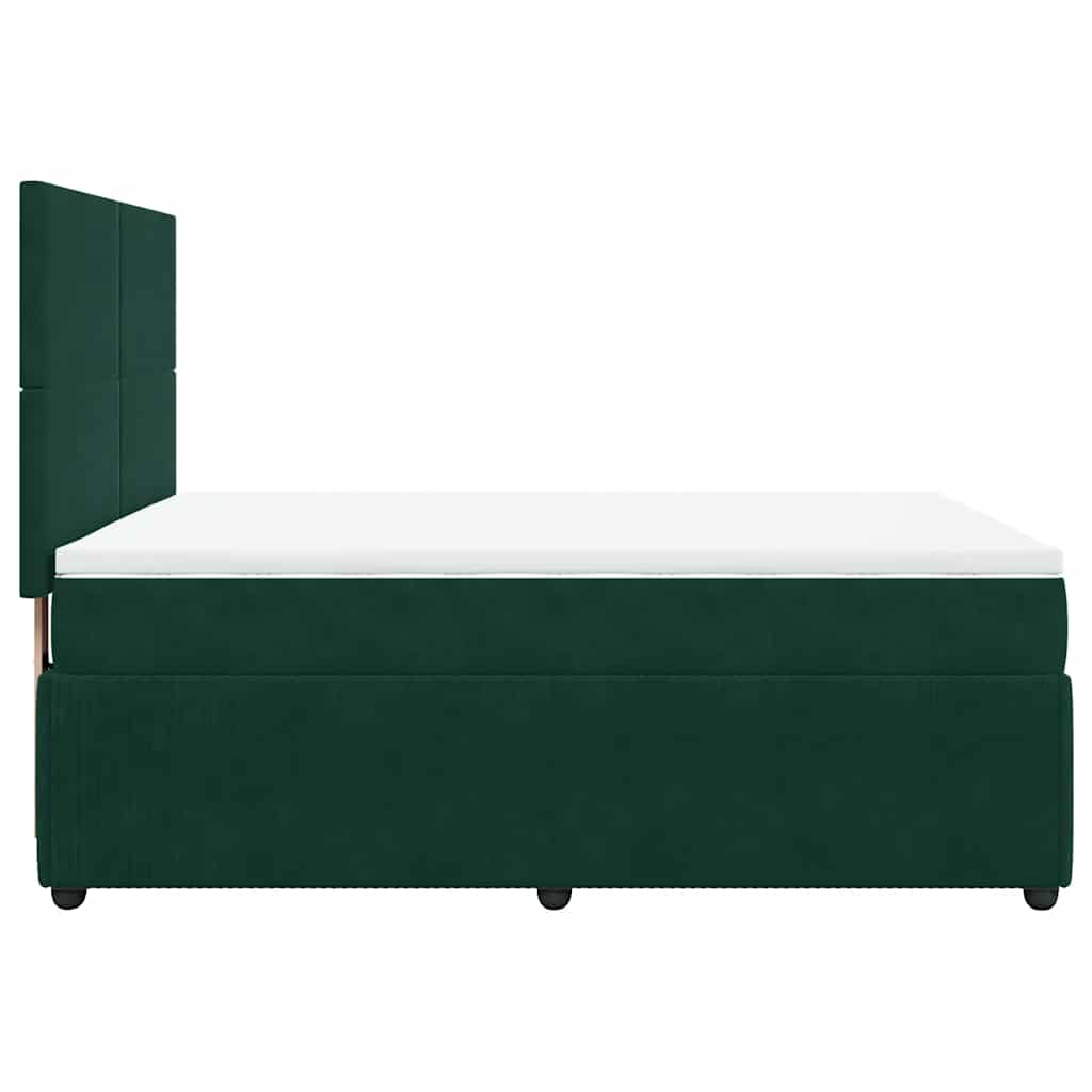 Sommier à lattes de lit et matelas Vert foncé 140x190cm Velours - XIOS