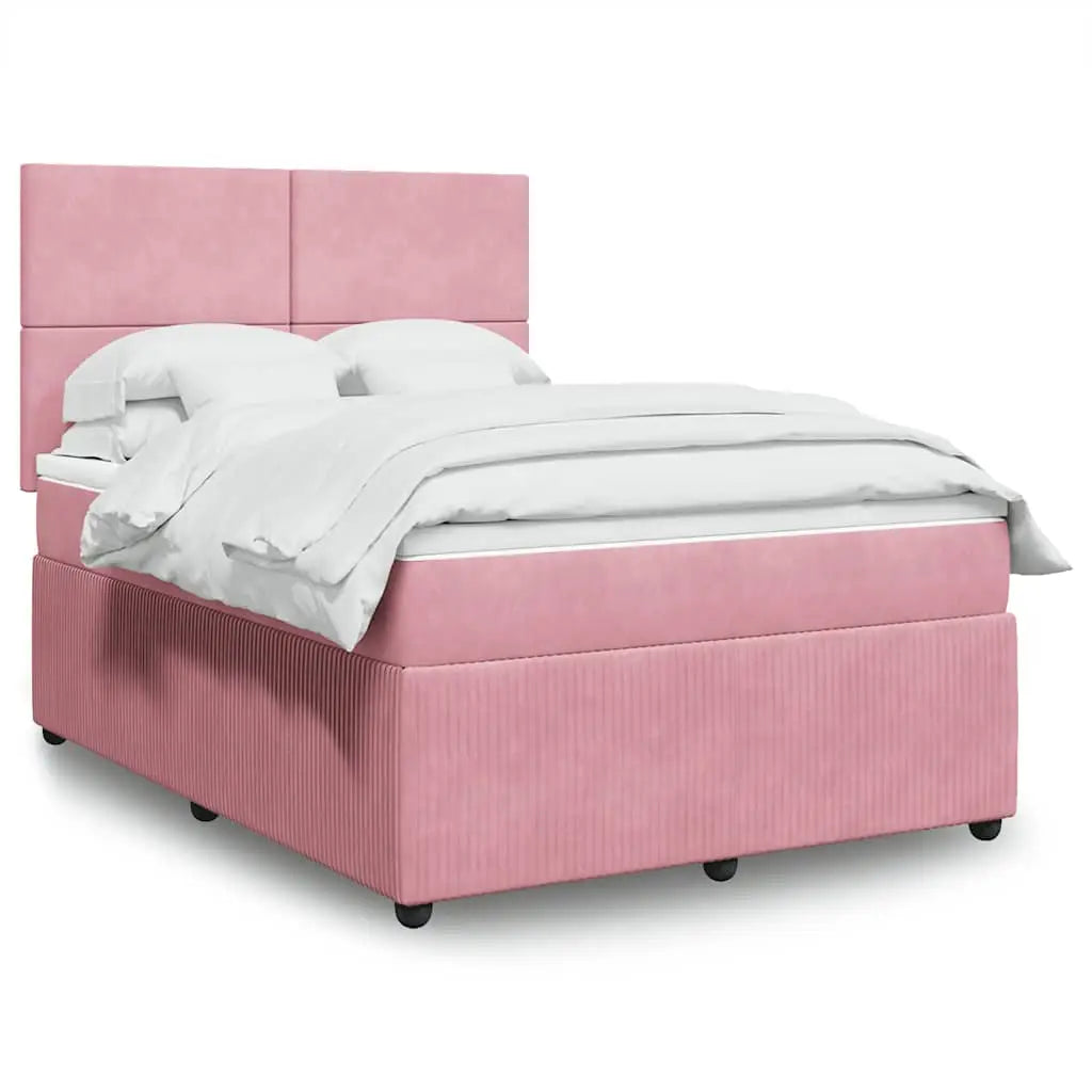 Sommier à lattes de lit avec matelas Rose 140x190 cm Velours - XIOS