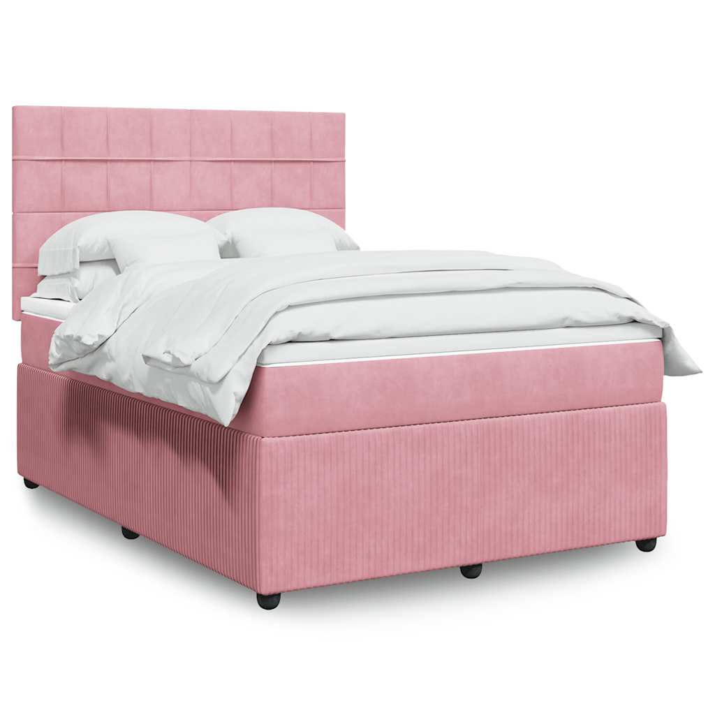 Sommier à lattes de lit avec matelas Rose 140x190 cm Velours - XIOS