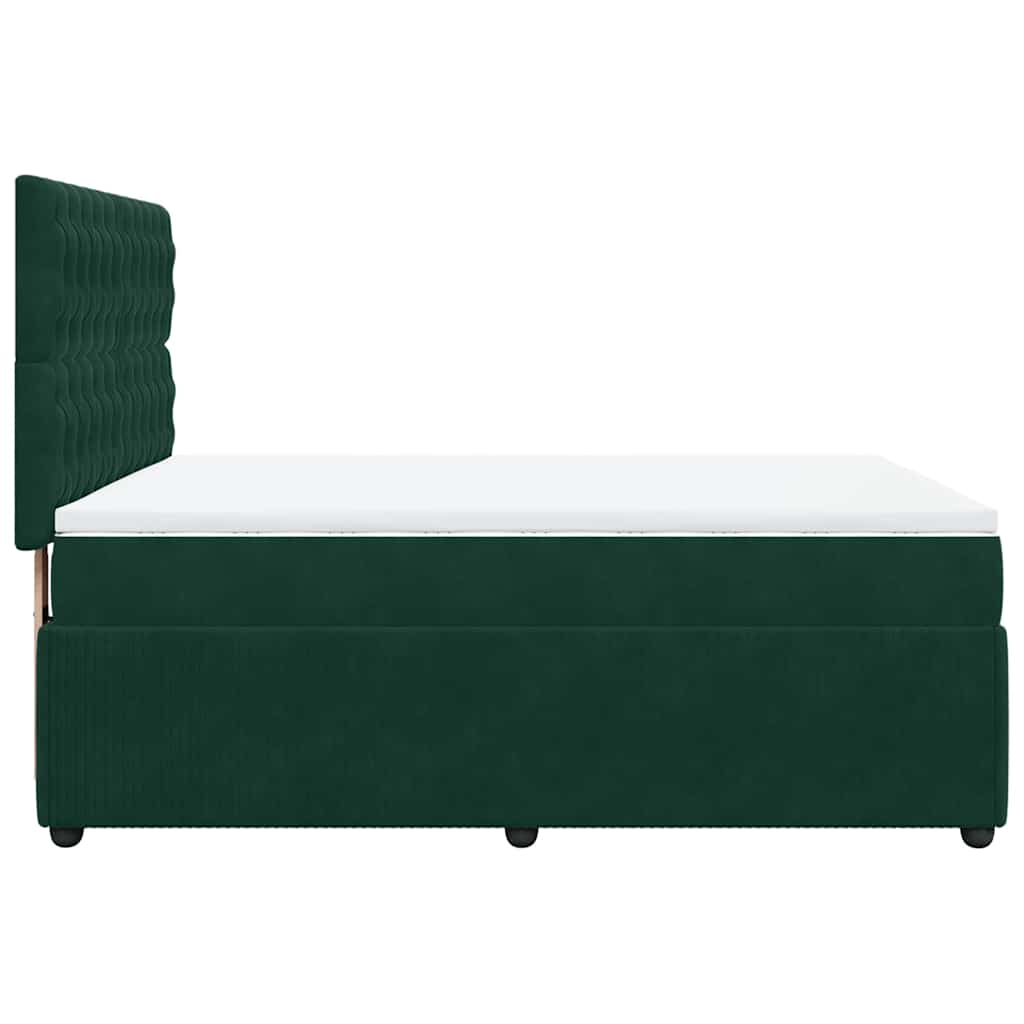 Sommier à lattes de lit et matelas Vert foncé 140x190cm Velours - XIOS