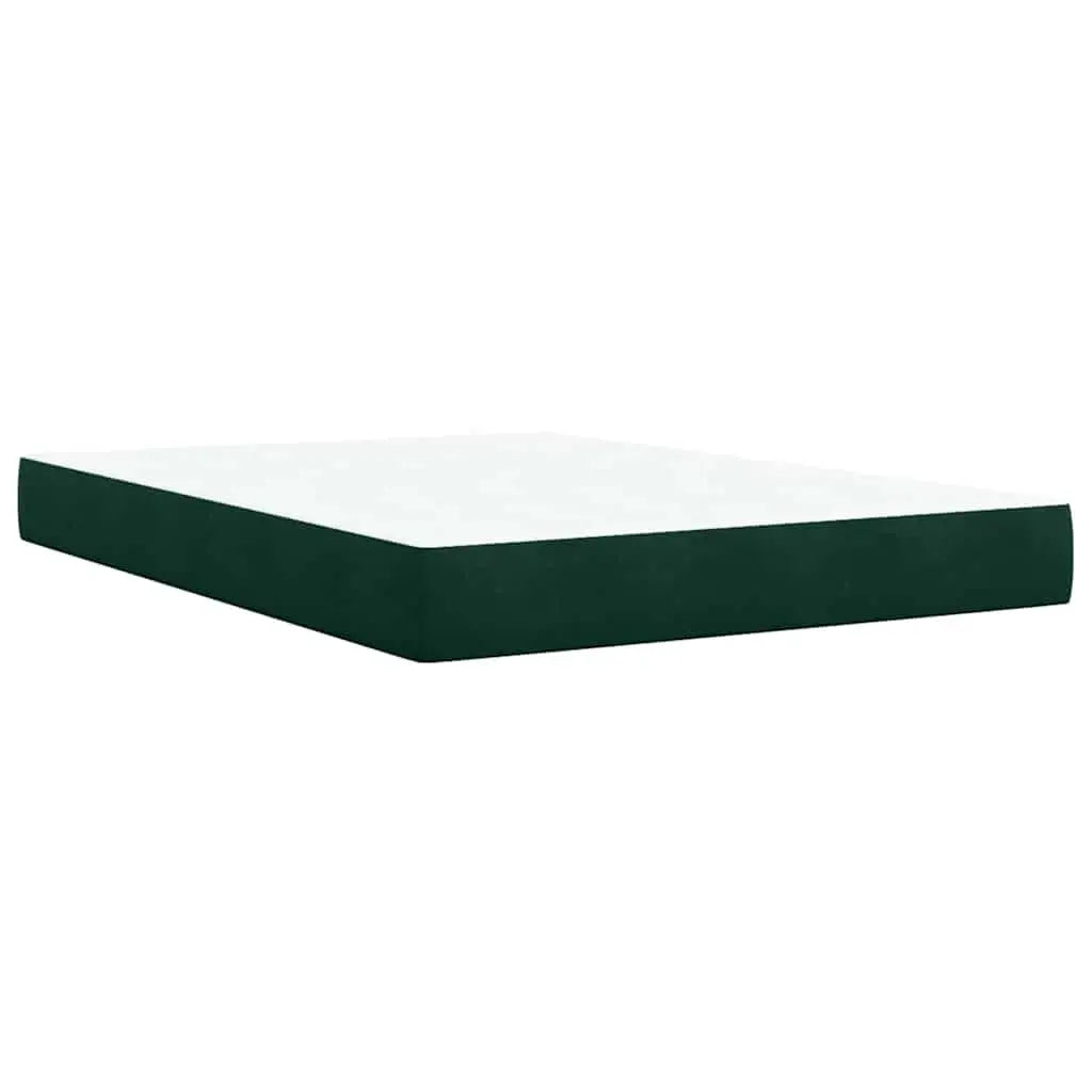 Sommier à lattes de lit et matelas Vert foncé 140x190cm Velours - XIOS