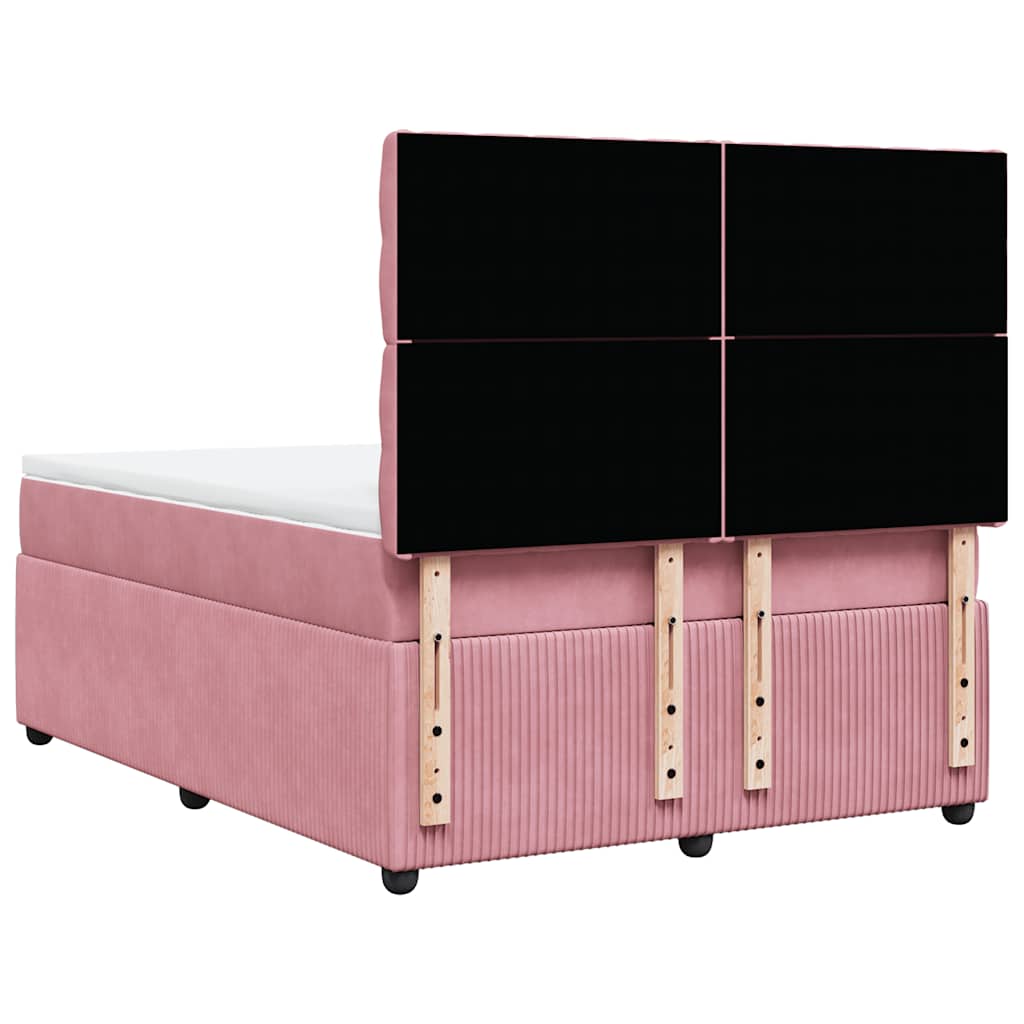 Sommier à lattes de lit avec matelas Rose 140x190 cm Velours - XIOS