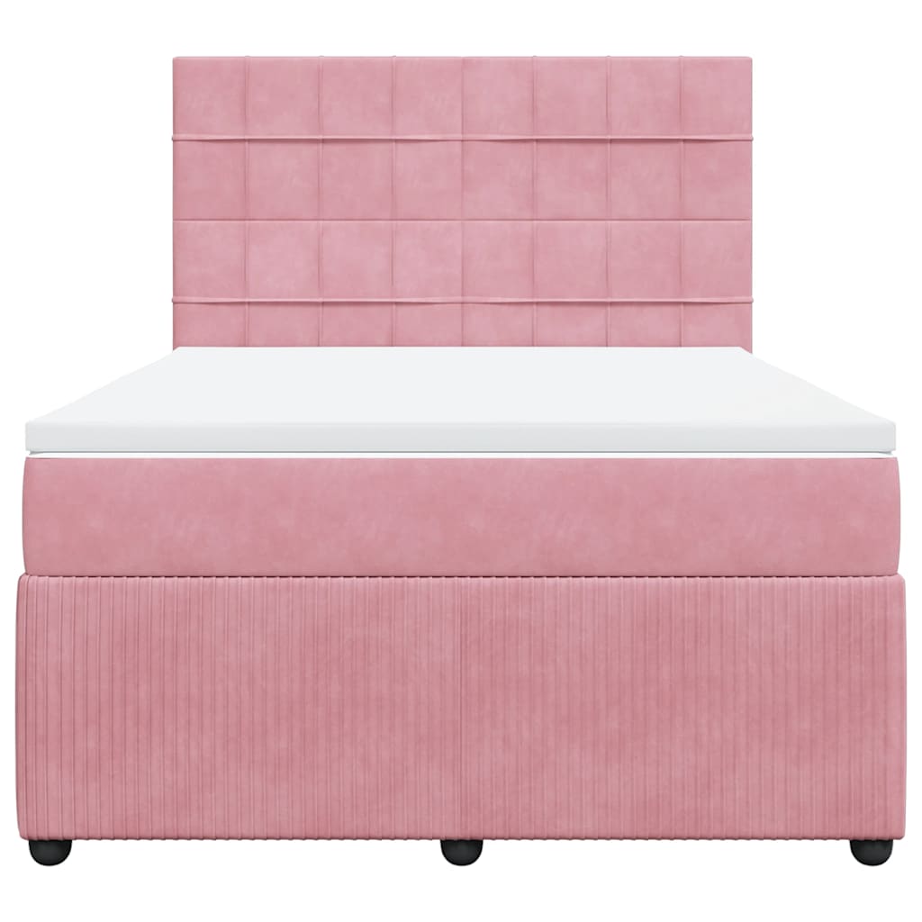 Sommier à lattes de lit avec matelas Rose 140x200 cm Velours - XIOS