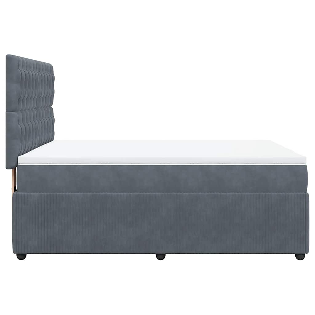 Sommier à lattes de lit et matelas Gris foncé 140x200cm Velours - XIOS