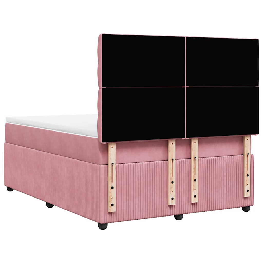 Sommier à lattes de lit avec matelas Rose 140x200 cm Velours - XIOS