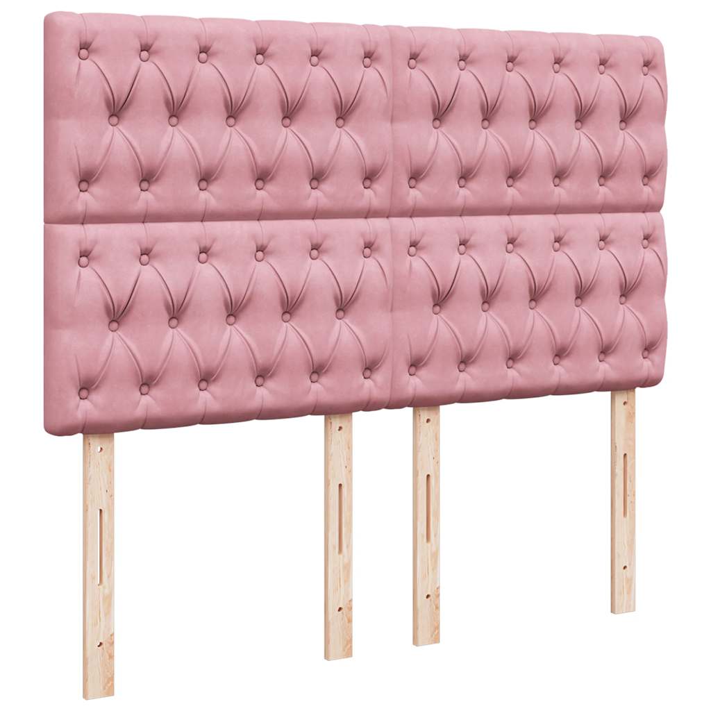 Sommier à lattes de lit avec matelas Rose 140x200 cm Velours - XIOS