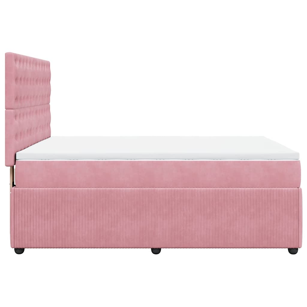 Sommier à lattes de lit avec matelas Rose 140x200 cm Velours - XIOS