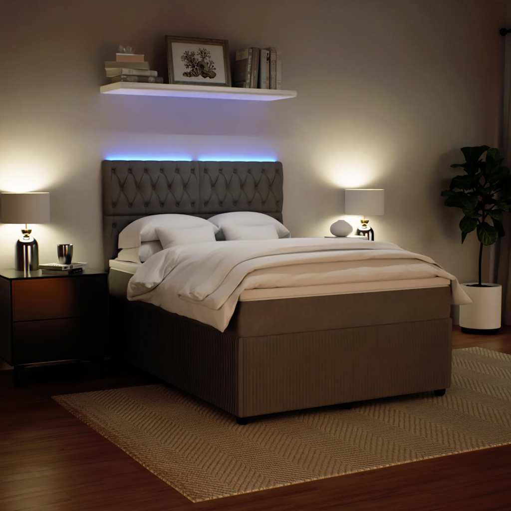 Sommier à lattes de lit et matelas Gris clair 160x200cm Velours - XIOS