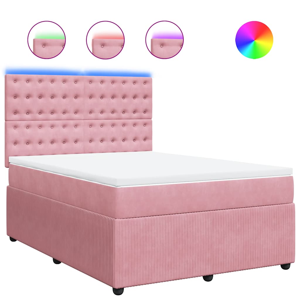 Sommier à lattes de lit avec matelas Rose 160x200 cm Velours - XIOS