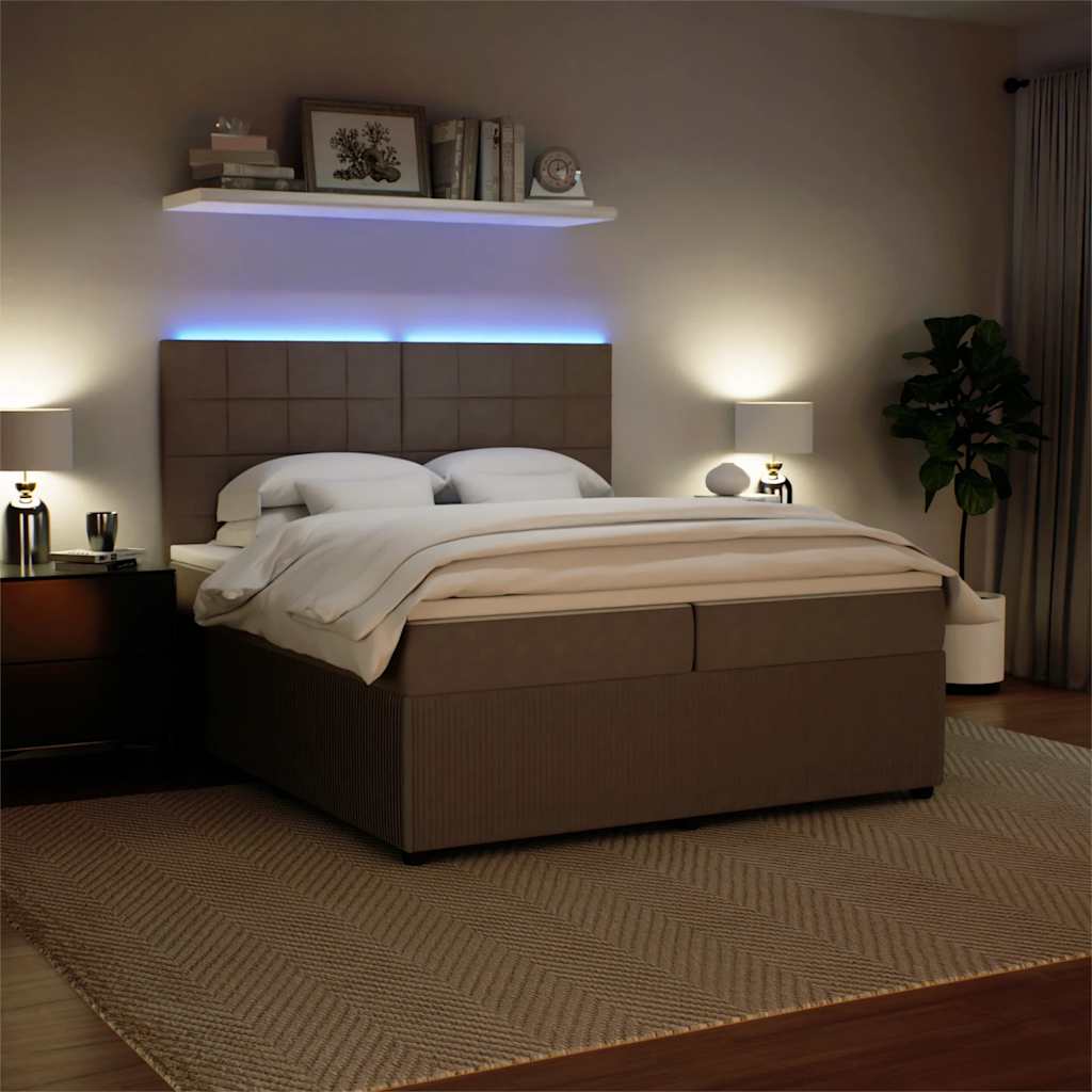 Sommier à lattes de lit et matelas Gris clair 200x200cm Velours - XIOS