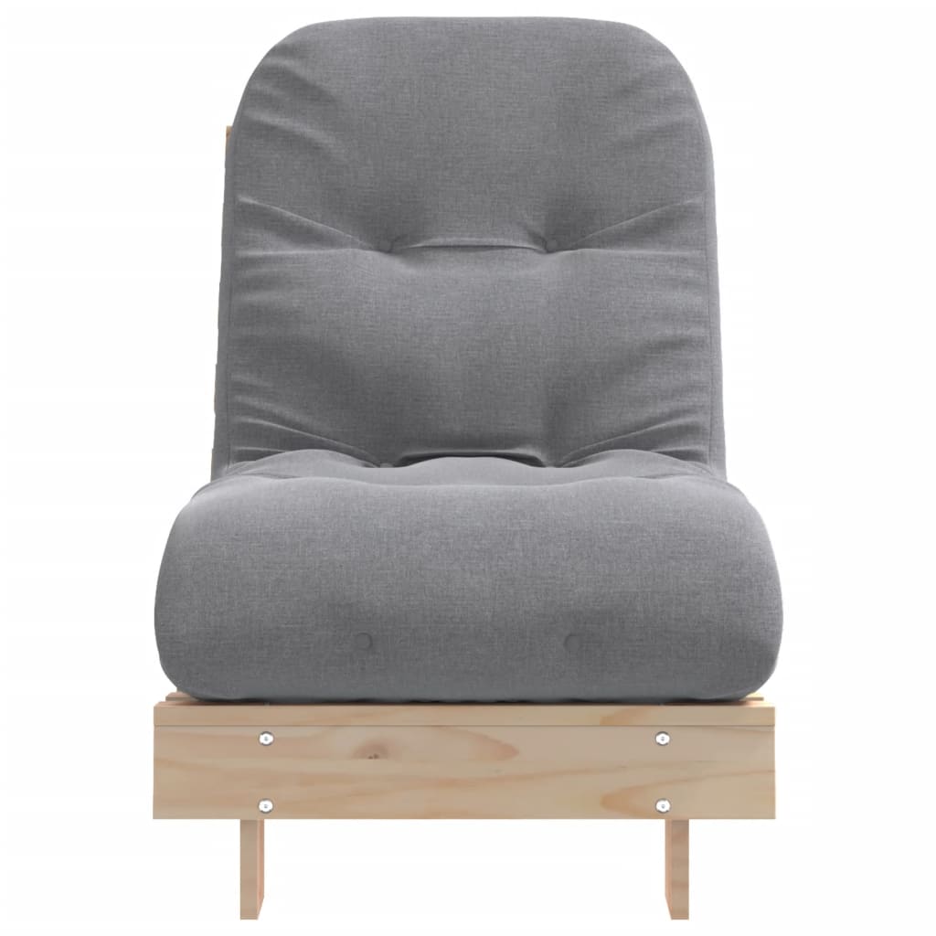 Canapé-lit futon avec matelas 60x206x11 cm bois massif de pin - XIOS