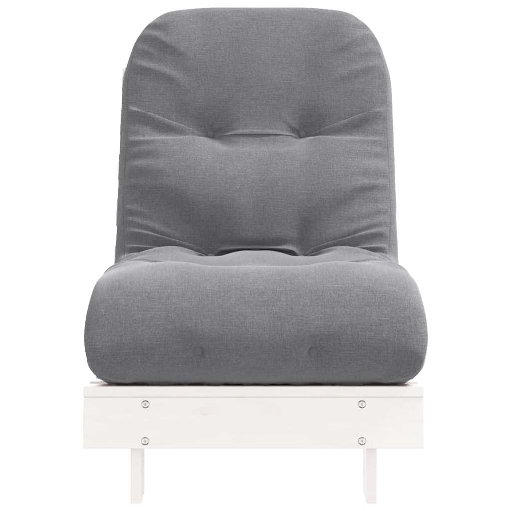 Canapé-lit futon avec matelas 60x206x11 cm bois massif de pin