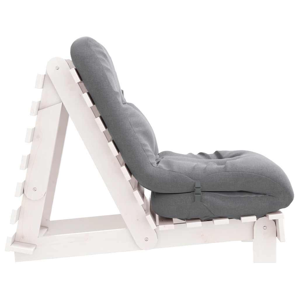 Canapé-lit futon avec matelas 60x206x11 cm bois massif de pin