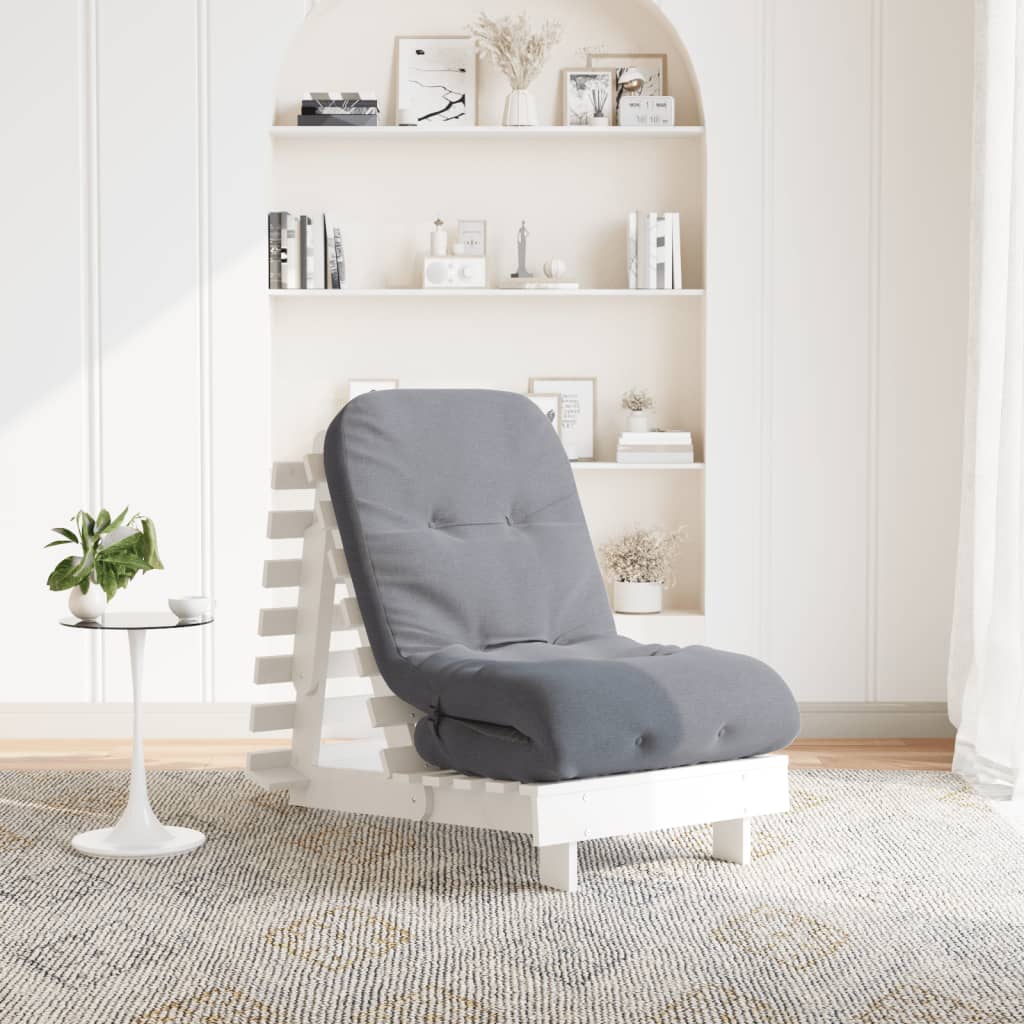 Canapé-lit futon avec matelas 60x206x11 cm bois massif de pin - XIOS