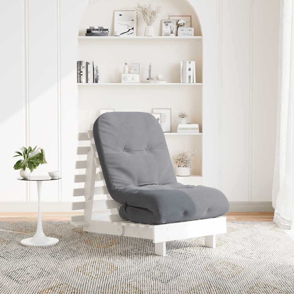 Canapé-lit futon avec matelas 60x206x11 cm bois massif de pin