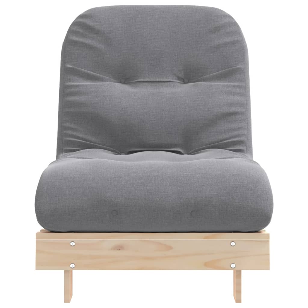 Canapé-lit futon avec matelas 70x206x11 cm bois massif de pin - XIOS