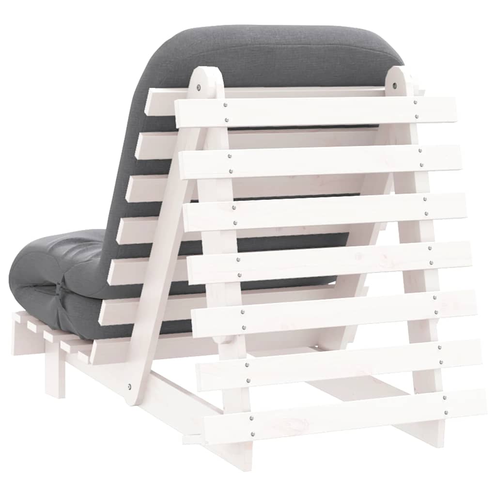 Canapé-lit futon avec matelas 70x206x11 cm bois massif de pin - XIOS