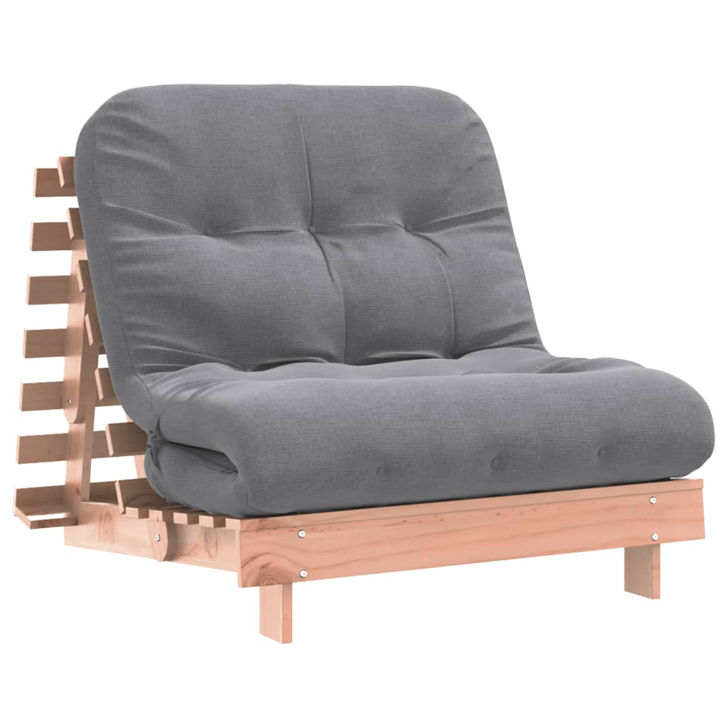 Canapé-lit futon avec matelas 80x206x11 cm bois massif douglas - XIOS