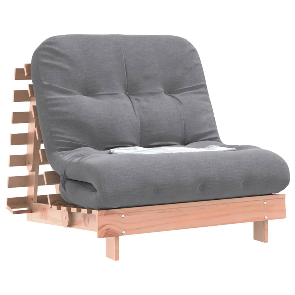 Canapé-lit futon avec matelas 80x206x11 cm bois massif douglas - XIOS