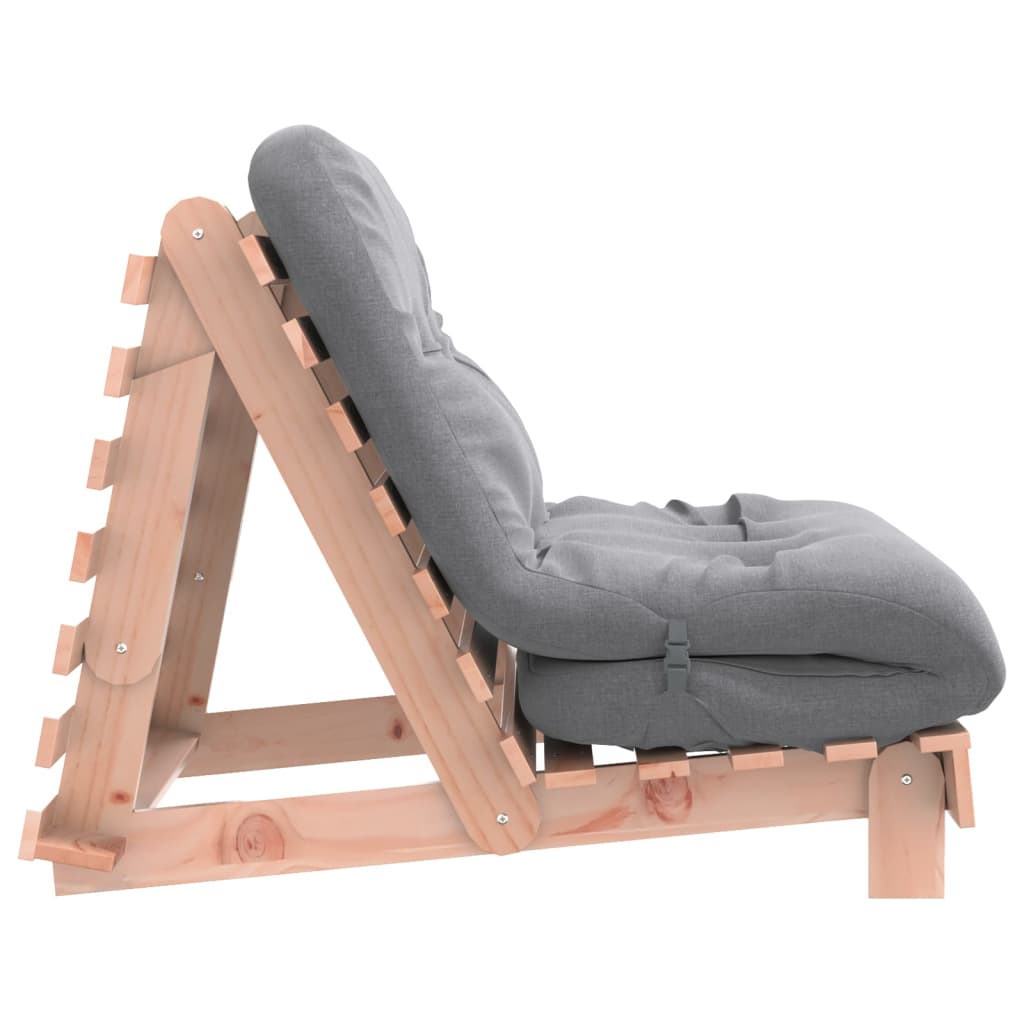 Canapé-lit futon avec matelas 80x206x11 cm bois massif douglas - XIOS