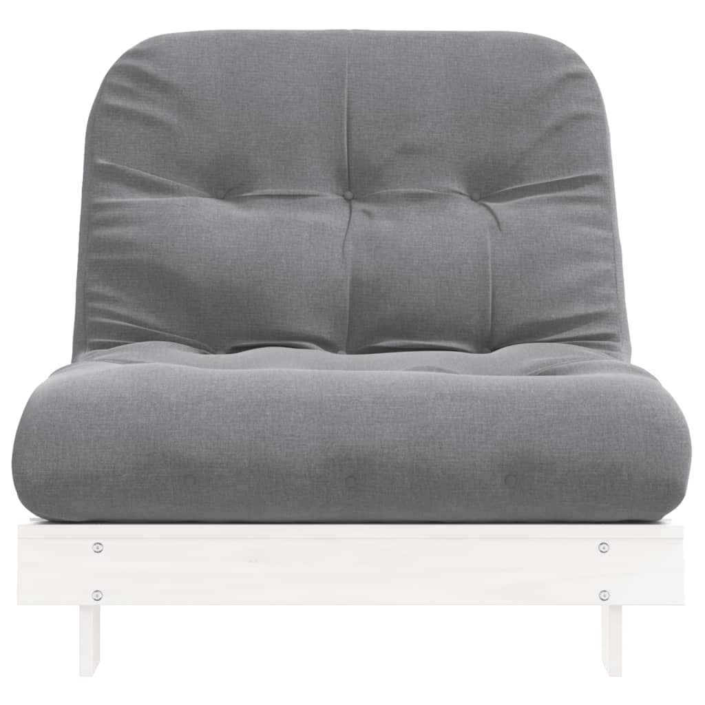 Canapé-lit futon avec matelas 90x206x11 cm bois massif de pin