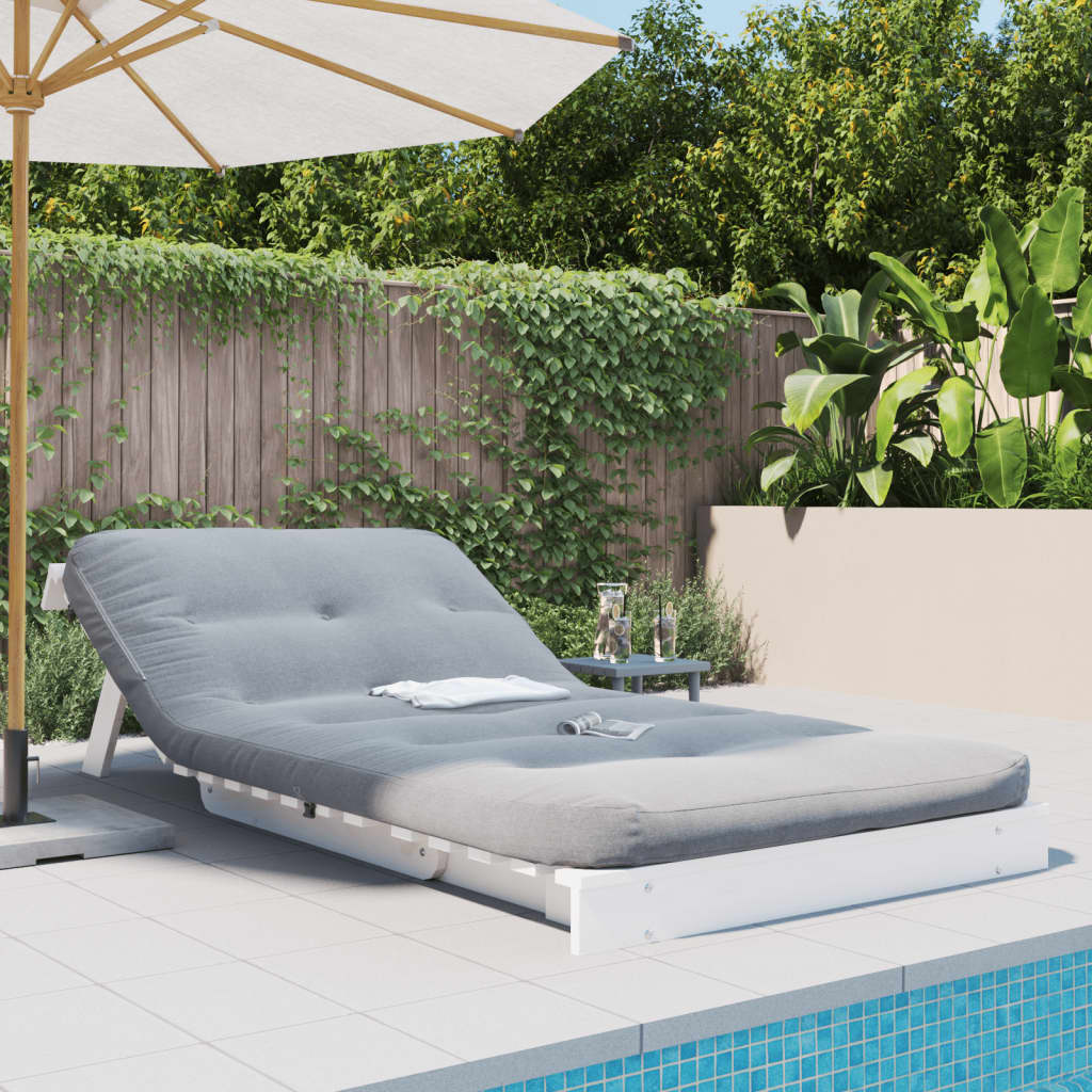 Canapé-lit futon avec matelas 100x206x11 cm bois massif de pin - XIOS