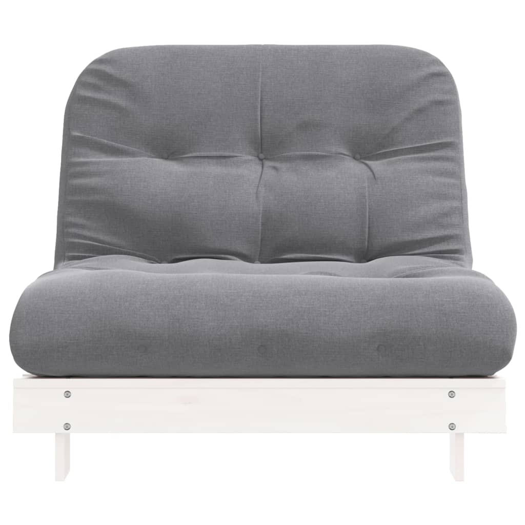 Canapé-lit futon avec matelas 100x206x11 cm bois massif de pin - XIOS