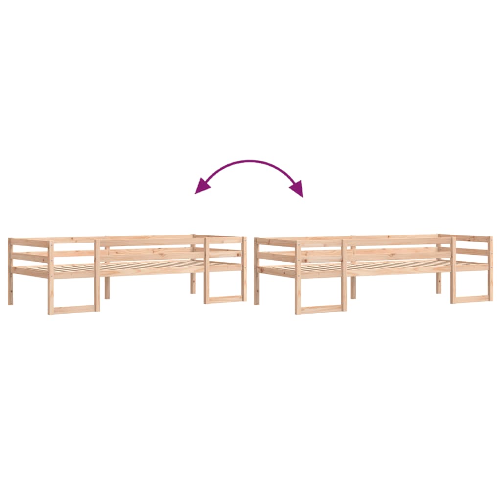 Cadre de lit pour enfants sans matelas 80x200 cm pin massif - XIOS