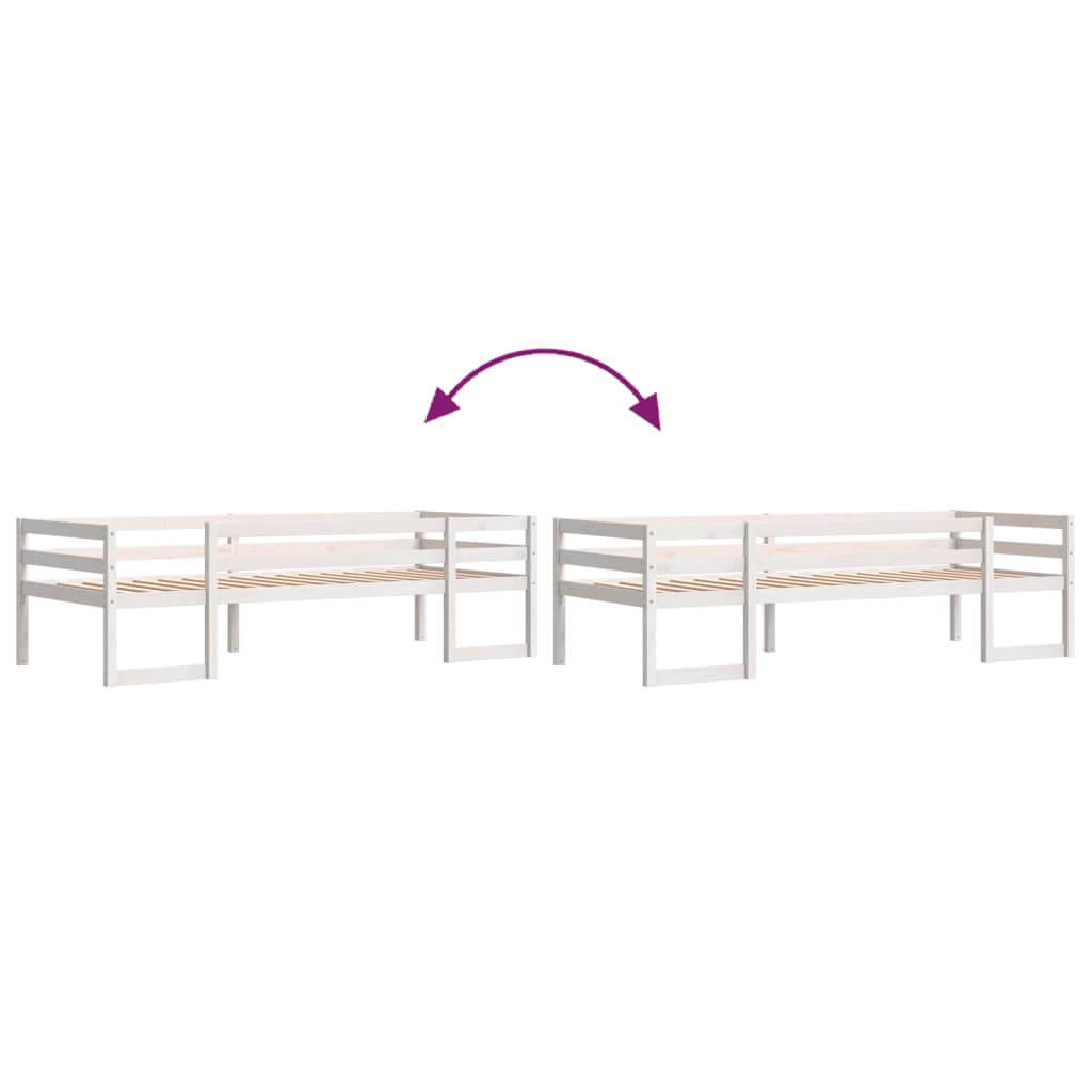 Cadre de lit pour enfants sans matelas 90x200 cm pin massif - XIOS