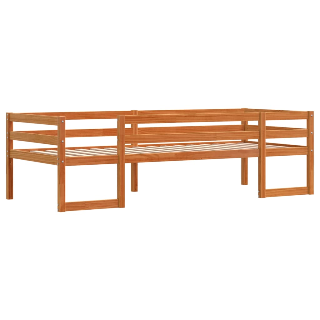Cadre de lit pour enfants sans matelas cire marron 90x190 cm - XIOS