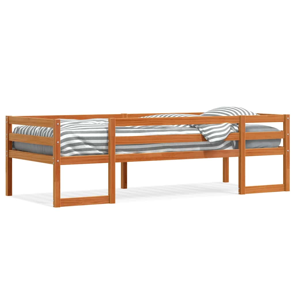 Cadre de lit pour enfants sans matelas cire marron 75x190 cm - XIOS