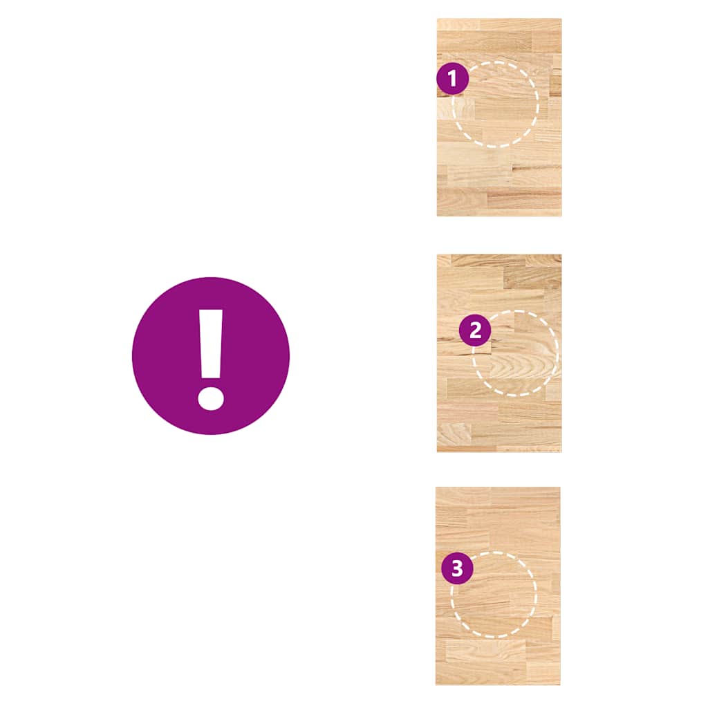 Plan de travail de cuisine bois de chêne massif rectangulaire - XIOS