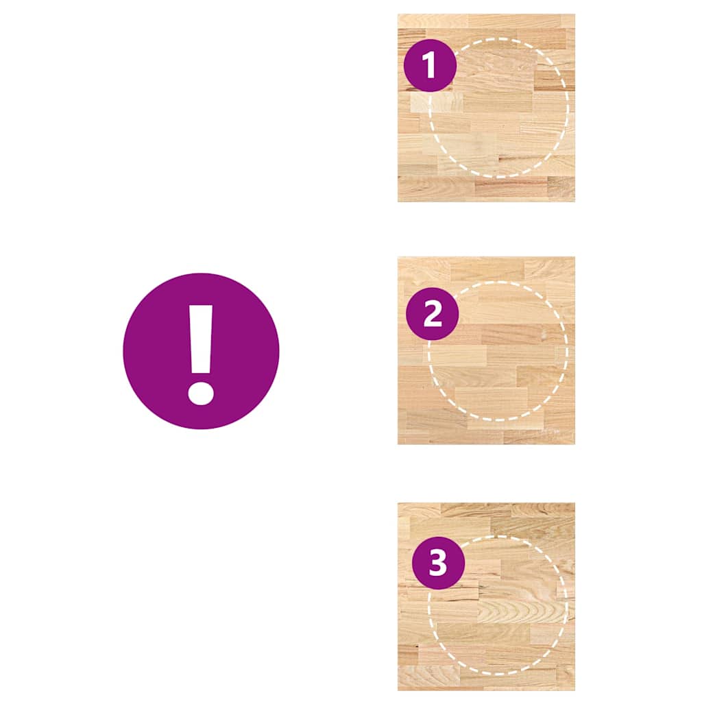 Plan de travail de cuisine bois de chêne massif rectangulaire - XIOS