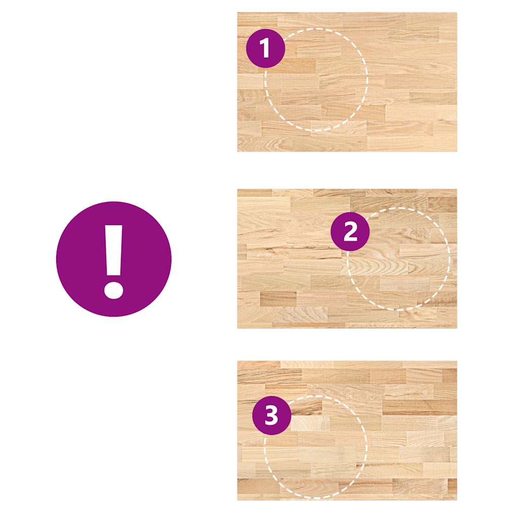 Plan de travail de cuisine bois de chêne massif rectangulaire - XIOS