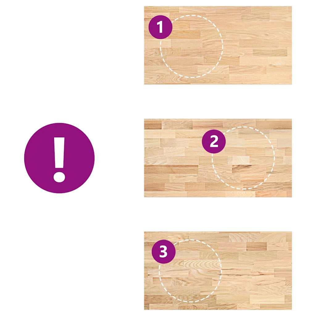 Plan de travail de cuisine bois de chêne massif rectangulaire - XIOS