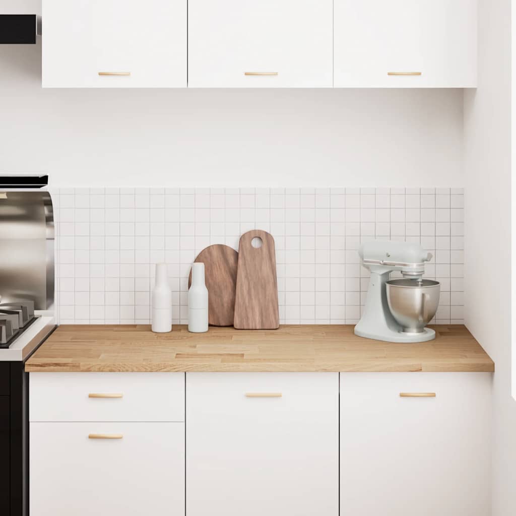 Plan de travail de cuisine bois de chêne massif rectangulaire